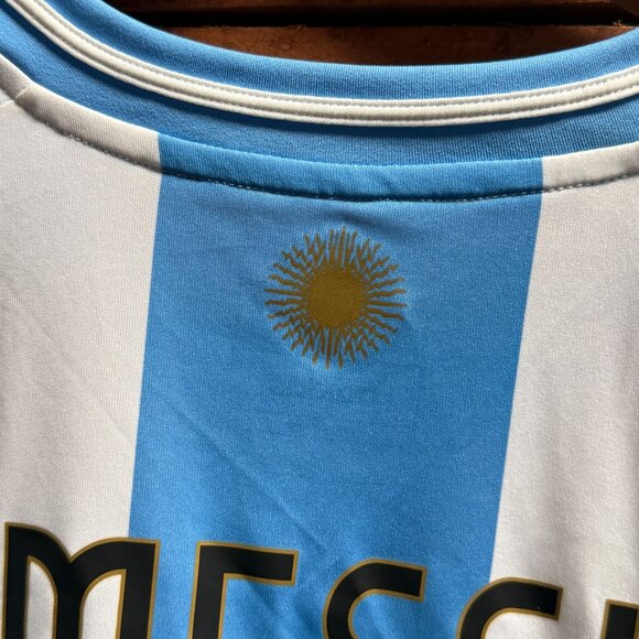 Adidas Argentina Soccer Jersey Mens 2XL Striped Messi #10 World Cup 2022 NEW - Picture 14 of 15